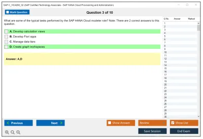 SAP C_HCADM_02 SAP Certified Technology Associate - SAP HANA Cloud Provisioning and Administration Practice test exam simulator test engine exam Prep practice test questions answers Image 3