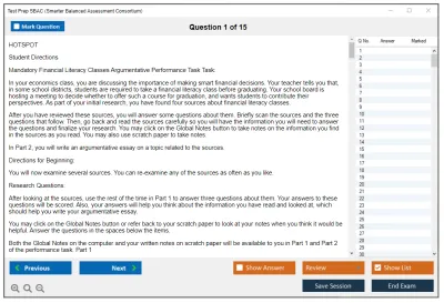 Test Prep SBAC Smarter Balanced Assessment Consortium Practice test exam simulator test engine exam Prep practice test questions answers Image 1