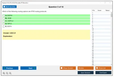 Huawei H19-376 HCS-Pre-sales-IP(Security) Practice test exam simulator test engine exam Prep practice test questions answers Image 5