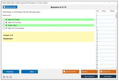 UiPath UiPath-ARDv1 UiPath Advanced RPA Developer v1.0 Exam (UiARD) Practice test exam simulator test engine exam Prep practice test questions answers Image 8