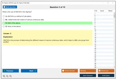 Six Sigma LSSWB Lean Six Sigma White Belt Practice test exam simulator test engine exam Prep practice test questions answers Image 3