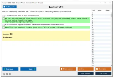Huawei H13-629 HCIE-Storage (Written) Practice test exam simulator test engine exam Prep practice test questions answers Image 7