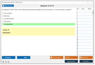 The Open Group OG0-091 TOGAF 9 Part 1 Practice test exam simulator test engine exam Prep practice test questions answers Image 15