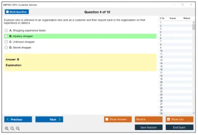 BBPSD CSFX Customer Service Practice test exam simulator test engine exam Prep practice test questions answers Image 4
