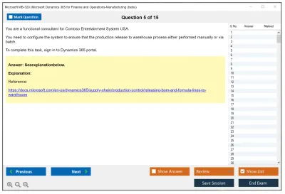 Microsoft MB-320 Microsoft Dynamics 365 for Finance and Operations-Manufacturing  Practice test exam simulator test engine exam Prep practice test questions answers Image 5