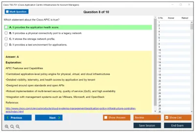 Cisco 700-701 Cisco Application Centric Infrastructure for Account Managers Practice test exam simulator test engine exam Prep practice test questions answers Image 8