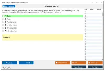 GAQM CPD-001 Certified Project Director (CPD) Practice test exam simulator test engine exam Prep practice test questions answers Image 9