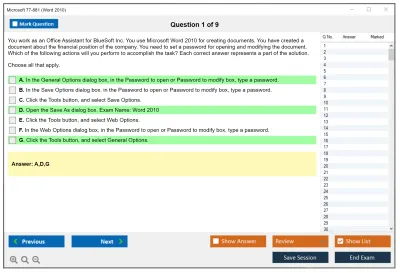 Microsoft 77-881 Word 2010 Practice test exam simulator test engine exam Prep practice test questions answers Image 1