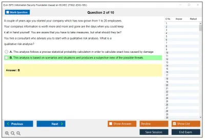 Exin ISFS Information Security Foundation (based on ISO/IEC 27002) (EX0-105) Practice test exam simulator test engine exam Prep practice test questions answers Image 2