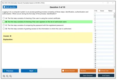 Exin EX0-105 Information Security Foundation based on ISO/IEC 27002 Practice test exam simulator test engine exam Prep practice test questions answers Image 3