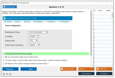 EMC DEA-41T1 Associate – PowerEdge Practice test exam simulator test engine exam Prep practice test questions answers Image 3