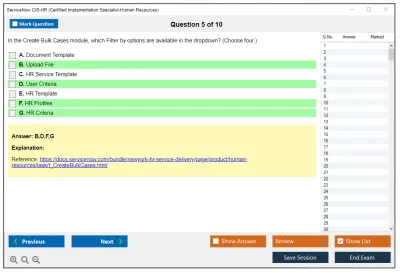 ServiceNow CIS-HR Certified Implementation Specialist-Human Resources Practice test exam simulator test engine exam Prep practice test questions answers Image 5