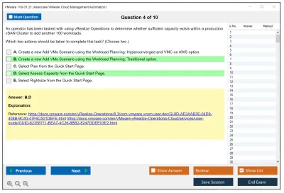 VMware 1V0-31.21 Associate VMware Cloud Management and Automation Practice test exam simulator test engine exam Prep practice test questions answers Image 4
