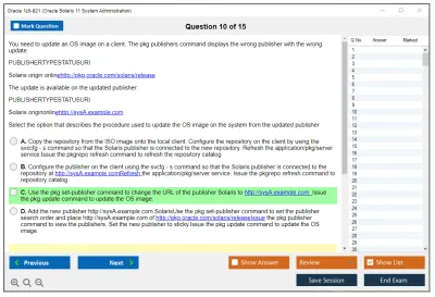 Oracle 1z0-821 Oracle Solaris 11 System Administration Practice test exam simulator test engine exam Prep practice test questions answers Image 10