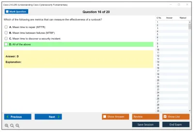 Cisco 210-250 Understanding Cisco Cybersecurity Fundamentals Practice test exam simulator test engine exam Prep practice test questions answers Image 16