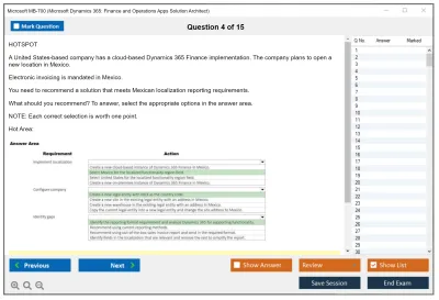 Microsoft MB-700 Microsoft Dynamics 365: Finance and Operations Apps Solution Architect Practice test exam simulator test engine exam Prep practice test questions answers Image 4