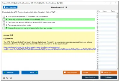 Amazon AWS AWS-Certified-Cloud-Practitioner-CLF-C01 AWS Certified Cloud Practitioner Practice test exam simulator test engine exam Prep practice test questions answers Image 6