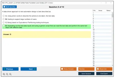 iSQI CTFL_Syll2011_D ISTQB Certified Tester Foundation Level (Syllabus 2011, D only) Practice test exam simulator test engine exam Prep practice test questions answers Image 8