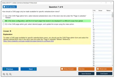 Adobe AD0-E711 Adobe Commerce Developer Professional Practice test exam simulator test engine exam Prep practice test questions answers Image 7