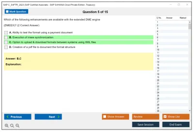 SAP C_S4FTR_2023 SAP Certified Associate - SAP S/4HANA Cloud Private Edition, Treasury Practice test exam simulator test engine exam Prep practice test questions answers Image 5