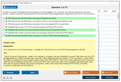 Oracle 1z0-060 Upgrade to Oracle Database 12c Practice test exam simulator test engine exam Prep practice test questions answers Image 2