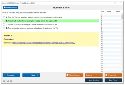 Veeam VMCE2020 Veeam Certified Engineer 2020 Practice test exam simulator test engine exam Prep practice test questions answers Image 8
