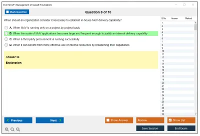 Exin MOVF Management of Value® Foundation Practice test exam simulator test engine exam Prep practice test questions answers Image 8