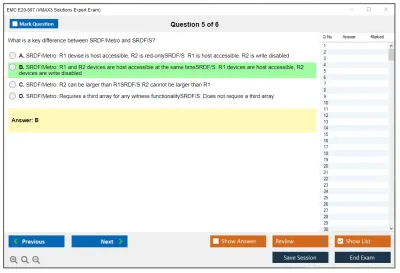 EMC E20-807 VMAX3 Solutions Expert Exam Practice test exam simulator test engine exam Prep practice test questions answers Image 5