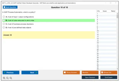 SAP C_LCNC_02 SAP Certified Citizen Developer Associate - SAP Build Low-code/No-code Applications and Automations Practice test exam simulator test engine exam Prep practice test questions answers Image 10