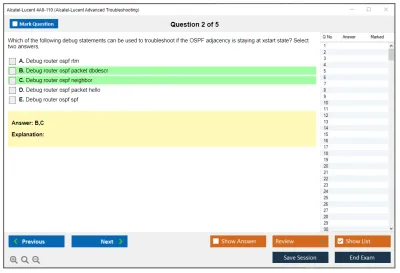Alcatel-Lucent 4A0-110 Alcatel-Lucent Advanced Troubleshooting Practice test exam simulator test engine exam Prep practice test questions answers Image 2