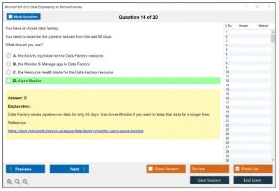 Microsoft DP-203 Data Engineering on Microsoft Azure Practice test exam simulator test engine exam Prep practice test questions answers Image 14