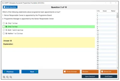 Exin MSPF Managing Successful Programmes Foundation (EX0-003) Practice test exam simulator test engine exam Prep practice test questions answers Image 3