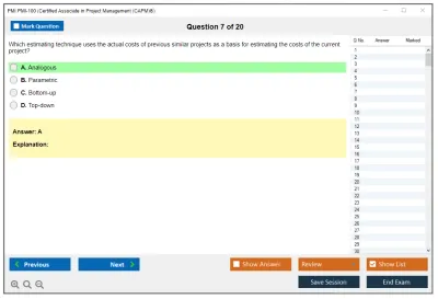 PMI PMI-100 Certified Associate in Project Management (CAPM)® Practice test exam simulator test engine exam Prep practice test questions answers Image 7