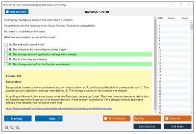 Microsoft AZ-720 Troubleshooting Microsoft Azure Connectivity Practice test exam simulator test engine exam Prep practice test questions answers Image 5
