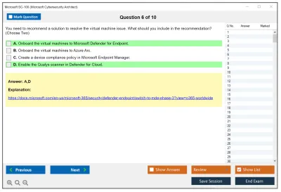 Microsoft SC-100 Microsoft Cybersecurity Architect Practice test exam simulator test engine exam Prep practice test questions answers Image 6