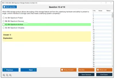 IBM C1000-088 IBM Spectrum Storage Solution Architect V2 Practice test exam simulator test engine exam Prep practice test questions answers Image 10