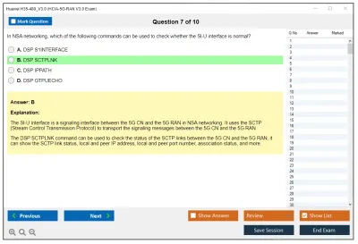 Huawei H35-480_V3.0 HCIA-5G-RAN V3.0 Exam Practice test exam simulator test engine exam Prep practice test questions answers Image 7