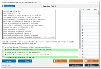 Cisco 300-615 Troubleshooting Cisco Data Center Infrastructure (300-615 DCIT) Practice test exam simulator test engine exam Prep practice test questions answers Image 7