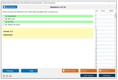 Palo Alto Networks PSE-Cortex Palo Alto Networks System Engineer - Cortex Professional Practice test exam simulator test engine exam Prep practice test questions answers Image 4