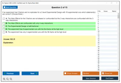 Six Sigma ICBB IASSC Lean Six Sigma – Black Belt Practice test exam simulator test engine exam Prep practice test questions answers Image 2