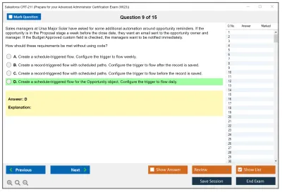 Salesforce CRT-211 Prepare for your Advanced Administrator Certification Exam Practice test exam simulator test engine exam Prep practice test questions answers Image 9