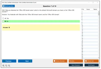 Okta Okta-Certified-Administrator Okta Certified Administrator Exam Practice test exam simulator test engine exam Prep practice test questions answers Image 7