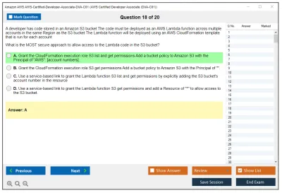 Amazon AWS AWS-Certified-Developer-Associate-DVA-C01 AWS Certified Developer Associate (DVA-C01) Practice test exam simulator test engine exam Prep practice test questions answers Image 18