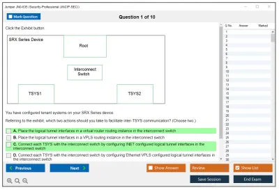Juniper JN0-635 Security-Professional (JNCIP-SEC) Practice test exam simulator test engine exam Prep practice test questions answers Image 1