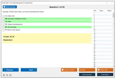 DAMA DMF-1220 Data Management Fundamentals Practice test exam simulator test engine exam Prep practice test questions answers Image 3