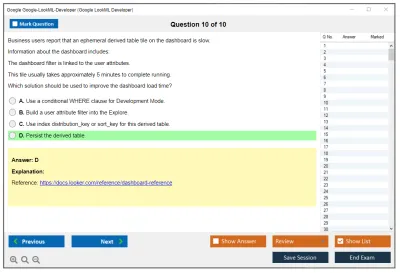 Google Google-LookML-Developer Google LookML Developer Practice test exam simulator test engine exam Prep practice test questions answers Image 10