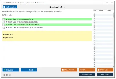 Hitachi HH0-220 Hitachi Data Systems Implementation – Modular exam Practice test exam simulator test engine exam Prep practice test questions answers Image 2