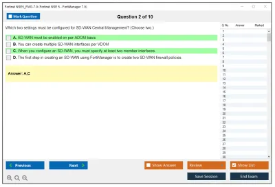 Fortinet NSE5_FMG-7.0 Fortinet NSE 5 - FortiManager 7.0 Practice test exam simulator test engine exam Prep practice test questions answers Image 2