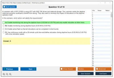 Hitachi HCE-3700 Hitachi Vantara Certified Expert - Performance architect Practice test exam simulator test engine exam Prep practice test questions answers Image 10