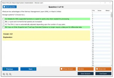 Hitachi HH0-220 Hitachi Data Systems Implementation – Modular exam Practice test exam simulator test engine exam Prep practice test questions answers Image 3